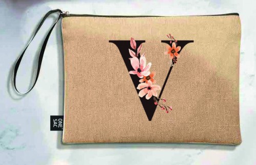 Sac à main Lettre V (Modèles variés) (25 × 18 × 1 cm)